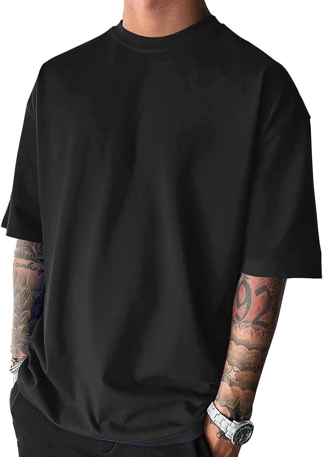 Men's Fashion Oversized Tshirts Workout Short Sve T-Shirt Dry Fit Lightweight Crewneck Tee Tops