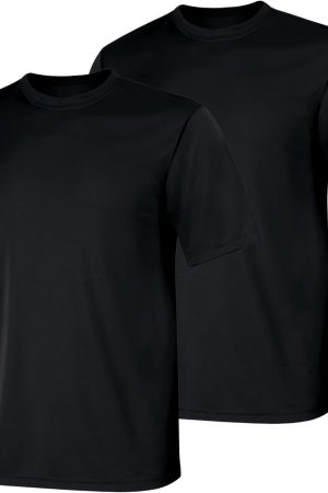 Men's Cool Dri Performance T-Shirt, Moisture-Wicking Short Sve Tee, 40+ UPF Protection, 2 Or 5 Pack