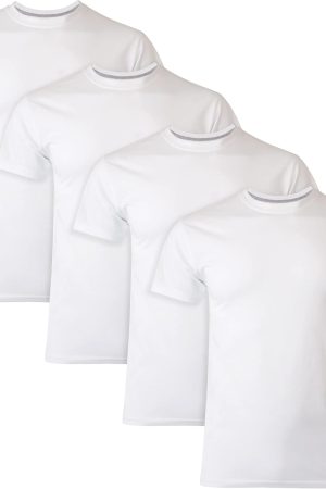 Ultimate Men's  Slim Fit Crew Undershirt, 4-Pack