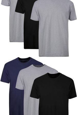Men's Tagless ComfortSoft Crewneck T-Shirts, 6 Pack