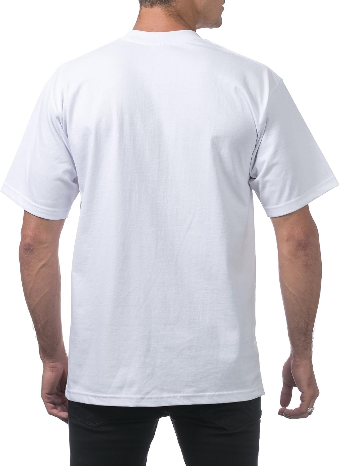 Men's Heavyweight Cotton Short Sve Crew Neck T-Shirt - Image 2