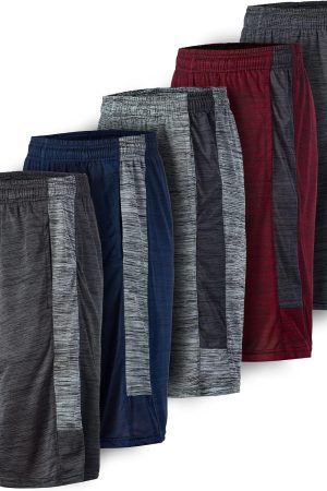 5-Pack Quick-Dry Active Performance Shorts