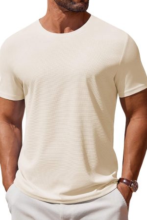 Men's T Shirt Short Sleeve Crew Neck T-Shirt Casual Summer Classic Basic Tee Shirts