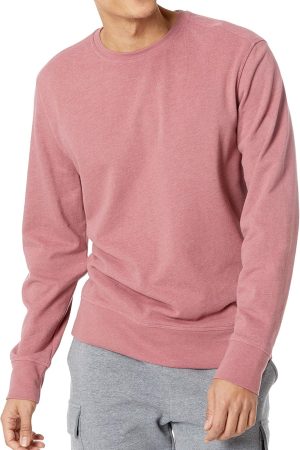 Men's Long-Sleeve Lightweight French Terry Crewneck Sweatshirt